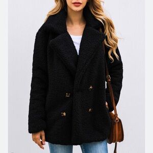 Cozy Black‎ Teddy Jacket